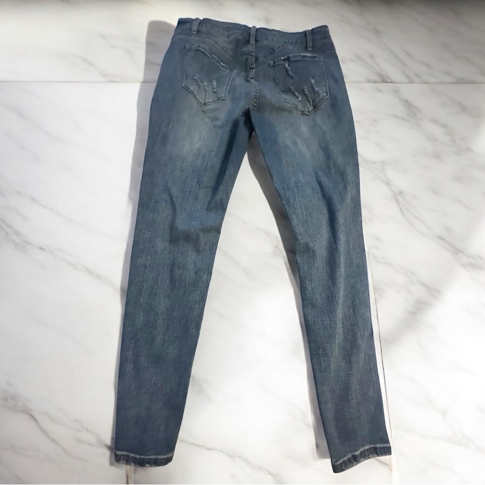 City Chic Curve-Loving Ultra Flattering Destructed Women’s Tapered Ankle Jeans